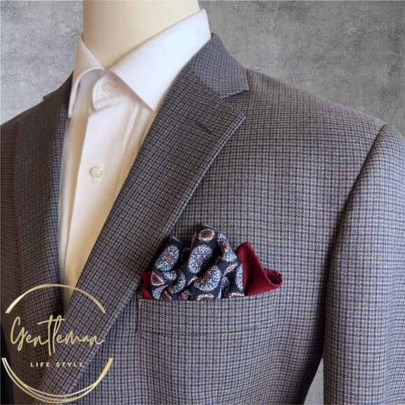 JOS A BANK Tailored Fit Mens 44R Gray/Blue Wool Blazer Sport Coat Casual Jacket - Picture 3 of 12